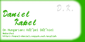 daniel kapel business card